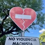 Cartel contra la violencia machista