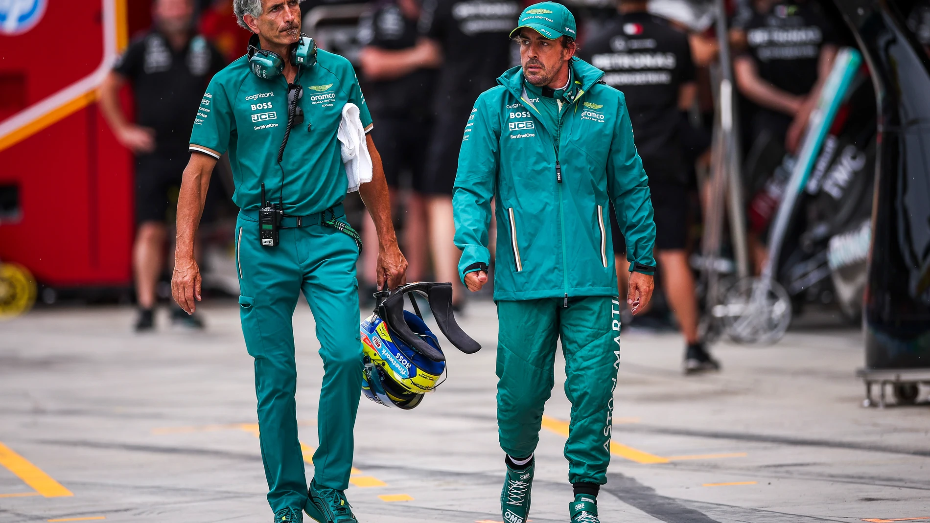 ALONSO Fernando (spa), Aston Martin F1 Team AMR24, portrait during the Formula 1 Hungarian Grand Prix 2024, 13th round of the 2024 Formula One World Championship from July 19 to 21, 2024 on the Hungaroring, in Mogyorod, Hungary - Photo Eric Alonso / DPPI AFP7 20/07/2024 ONLY FOR USE IN SPAIN