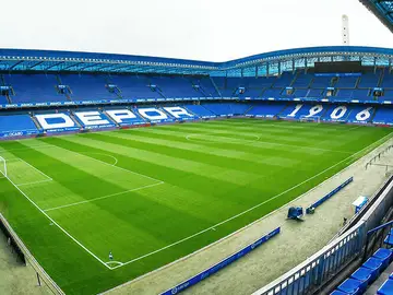 Interior del campo de Riazor, en A Coruña. Interior del campo de Riazor, en A Coruña.