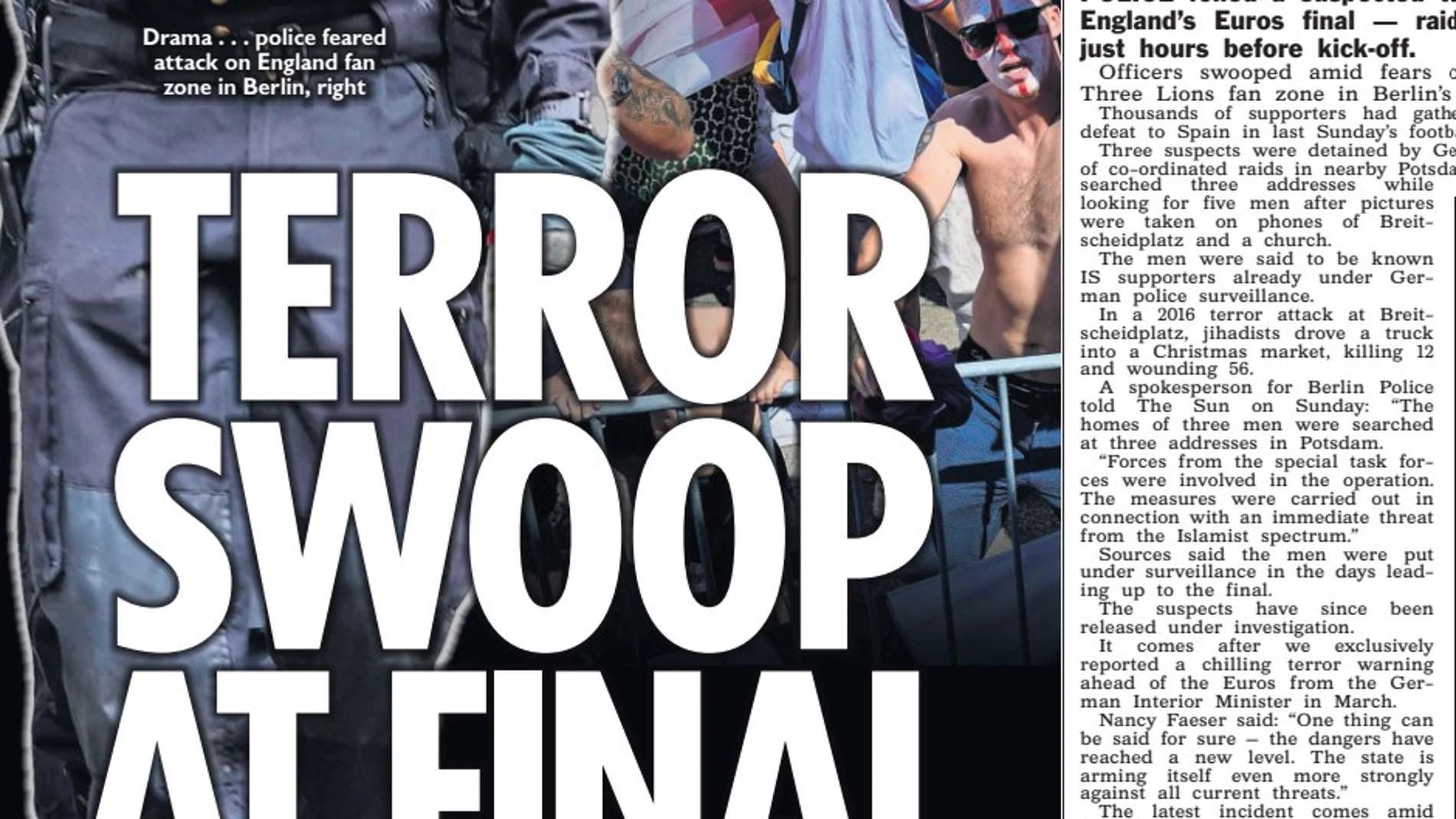 Noticiaa publicada por "The Sun"