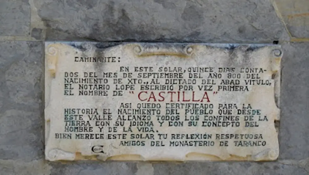Placa que se puede ver en el lugar