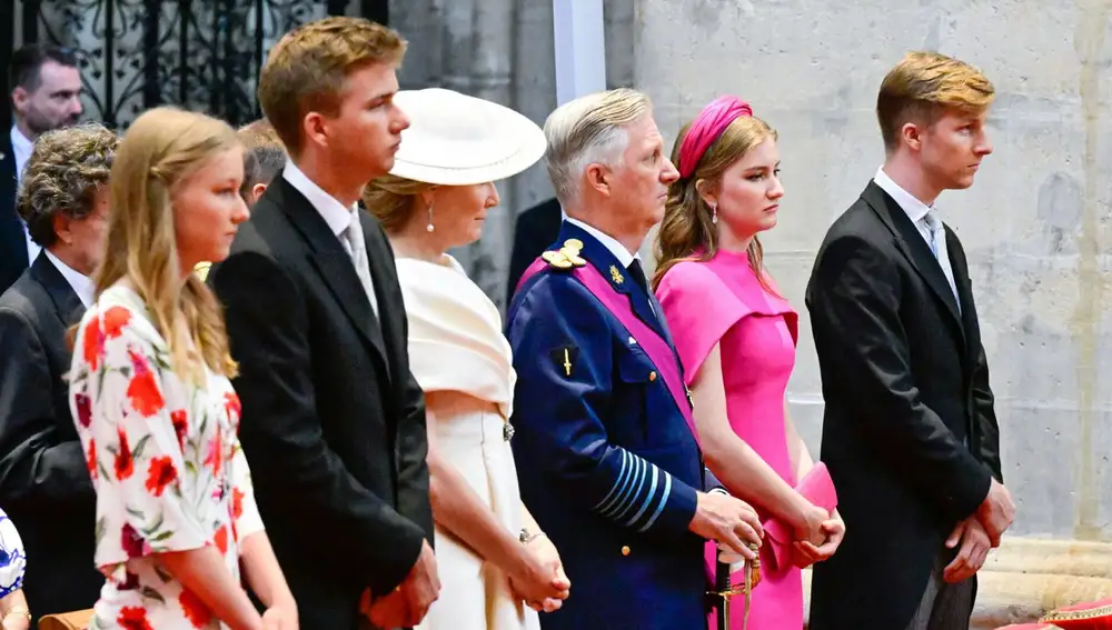 La familia real en el Te Deum