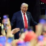 Republican presidential nominee Donald J. Trump and running mate JD Vance hold first joint campaign rally