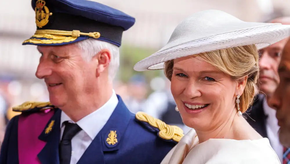 Belgium's royal family attends Te Deum mass on National Day in Brussels