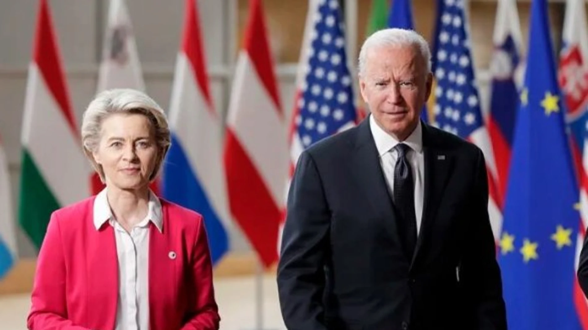 Ursula von der Leyen junto a Joe Biden en Bruselas, en una imagen de archivo
