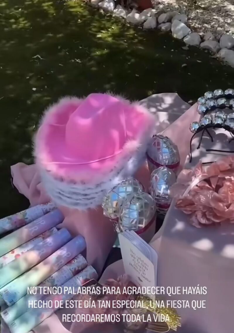 Detalles de la fiesta de cumpleaños de Andrea Janeiro