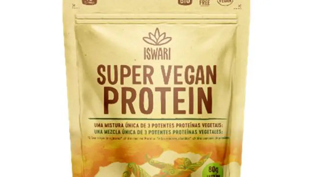 Envase de proteína de de la marca Iswari que ha sido retirado