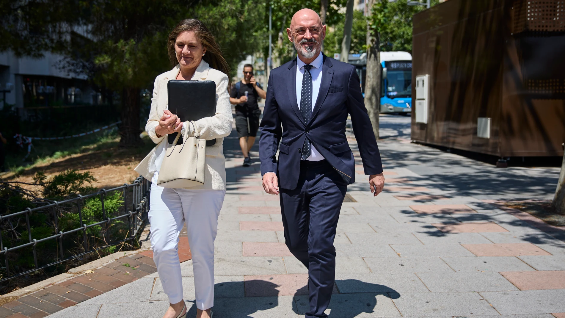 Joaquín Goyache, Rector de la Universidad Complutense de Madrid. Ambiente en los juzgados de plaza de Castilla hoy que declara ante el juez Begoña Gómez, la mujer del presidente del Gobierno Pedro Sánchez © Alberto R. Roldán / Diario La Razón. 05 07 2024