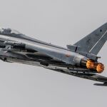 Un caza Eurofighter Typhoon