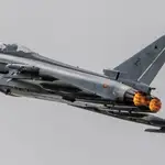 Un caza Eurofighter Typhoon