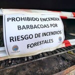 La Policía Local precinta una barbacoa ante el riesgo de incendios forestales