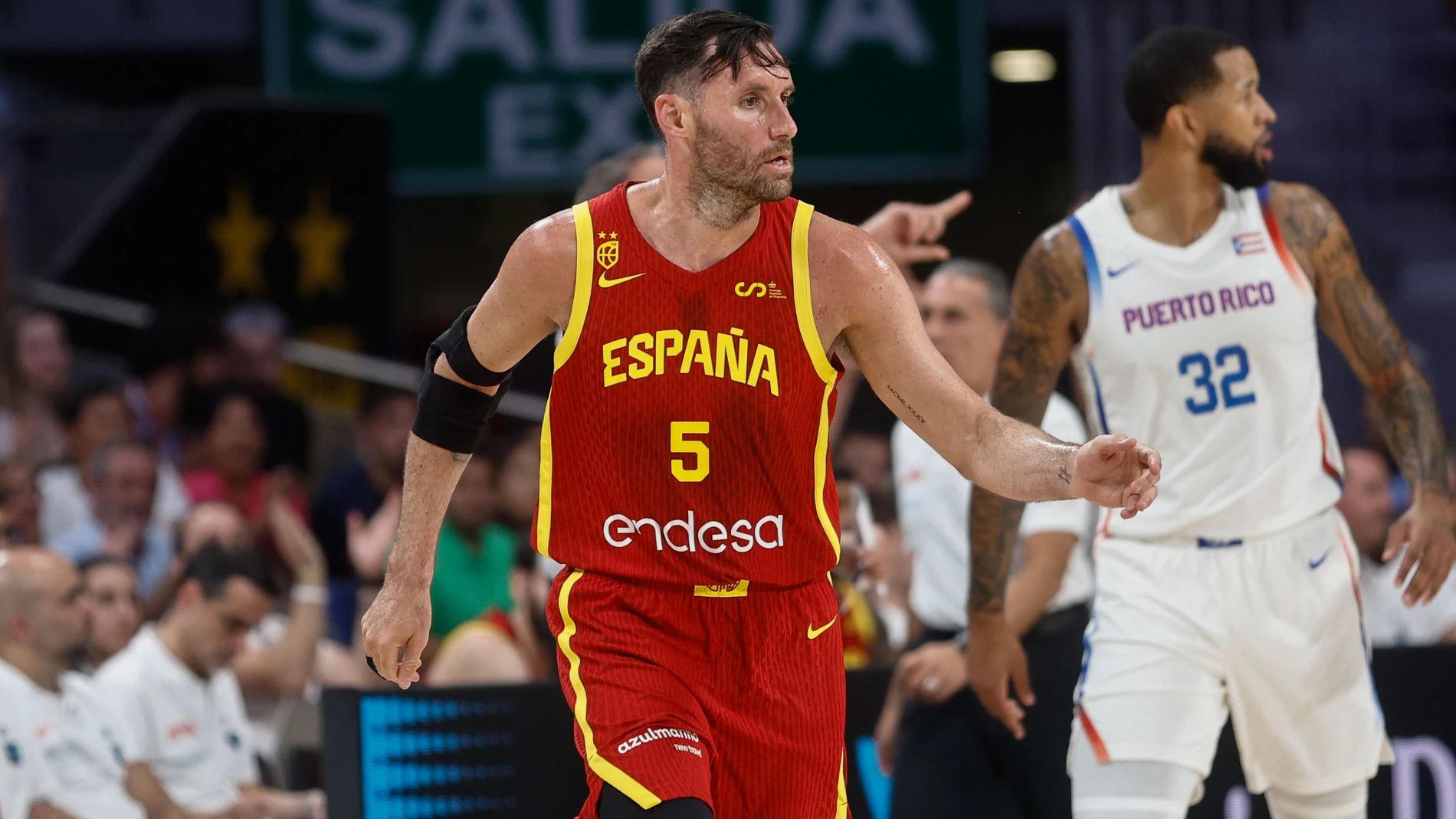 Rudy disputó ante Puerto Rico su último partido en España