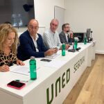 Junta Rectora de la UNED, presidida por el alcalde, José Mazarías