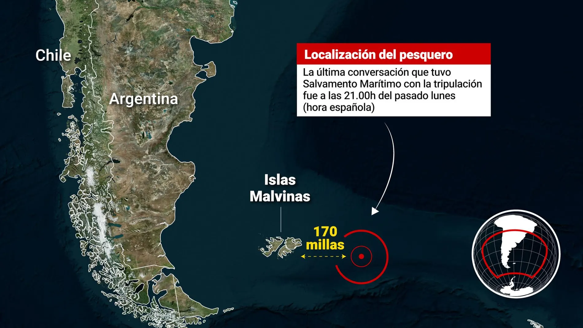 Economía.- Aumentan a ocho los fallecidos en el naufragio del 'Argos Georgia' en Malvinas