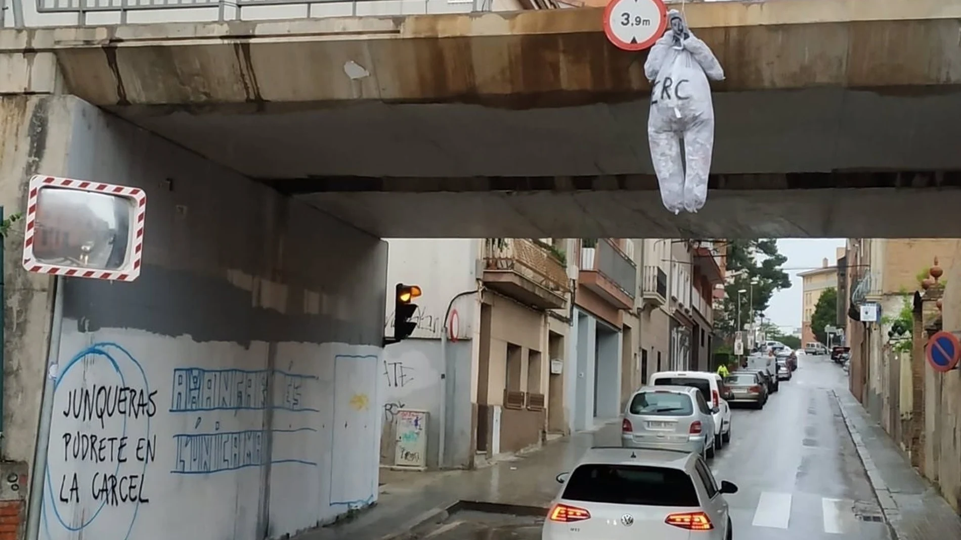 El muñeco de Junqueras, colgado en 2019