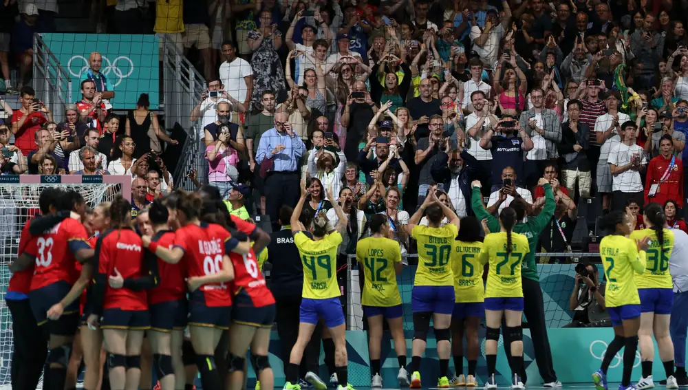 Balonmano femenino España vs. Brasil