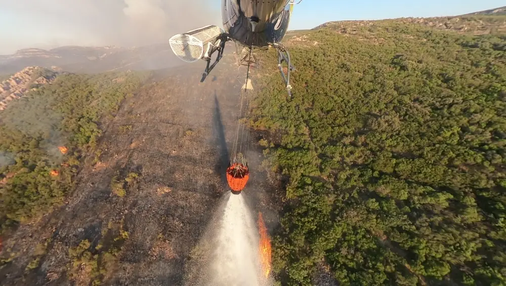 Imagen del incendio en Argamasilla de Calatrava (Ciudad Real)