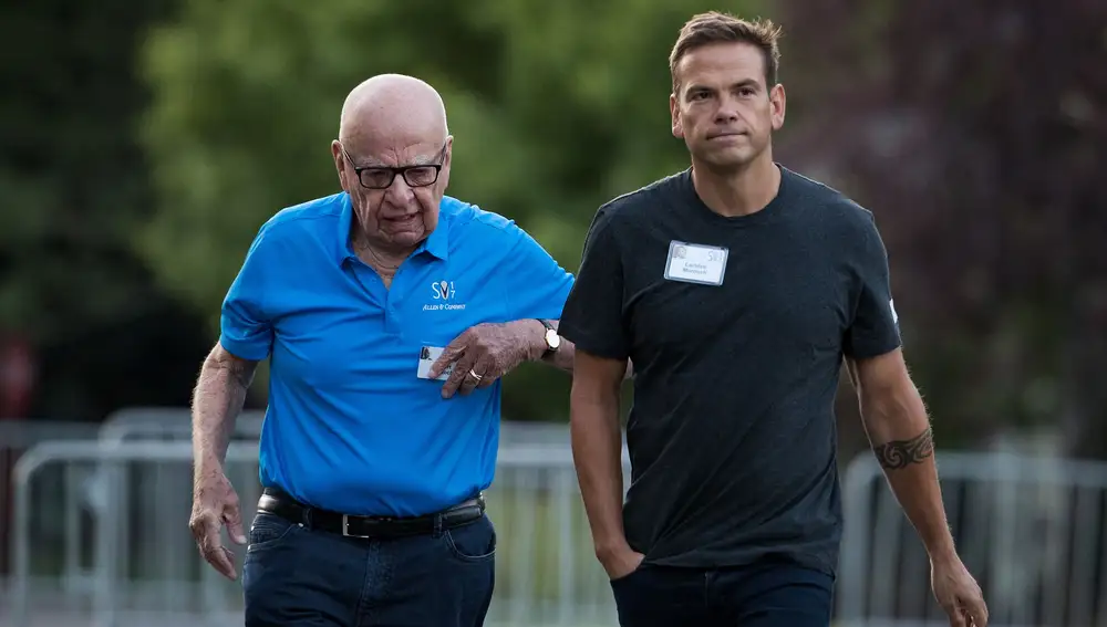 Rupert Murdoch y su hijo Lachlan