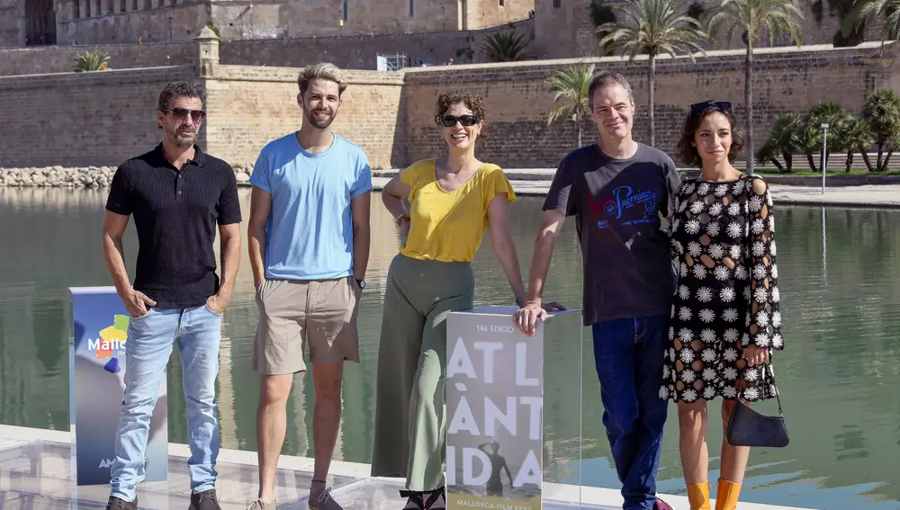 Rodolfo Sancho en Mallorca durante la presentación de su última película, "Un paseo por el Borne", junto a sus compañeros