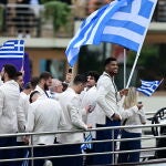 Giannis Antetokounmpo, abanderado de Grecia en la ceremonia inaugural