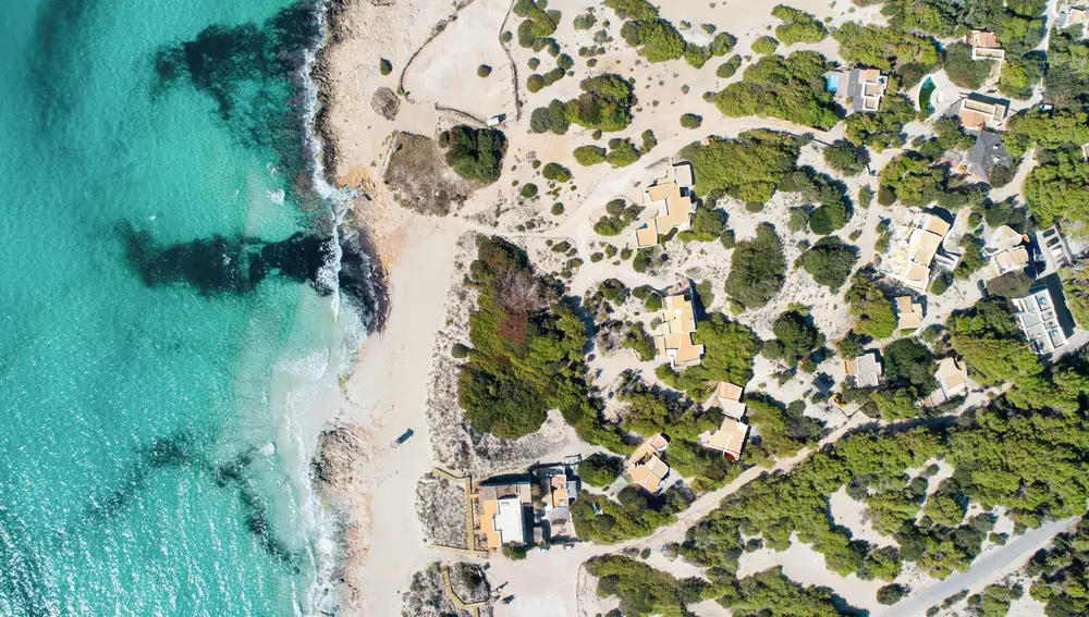 Dunas de Formentera en playa Migjorn