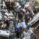 MIDEAST GAZA REFUGEE CAMP RESCUE WORK