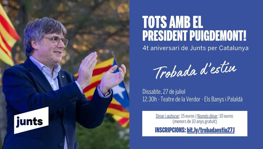 Cartel del acto de Junts