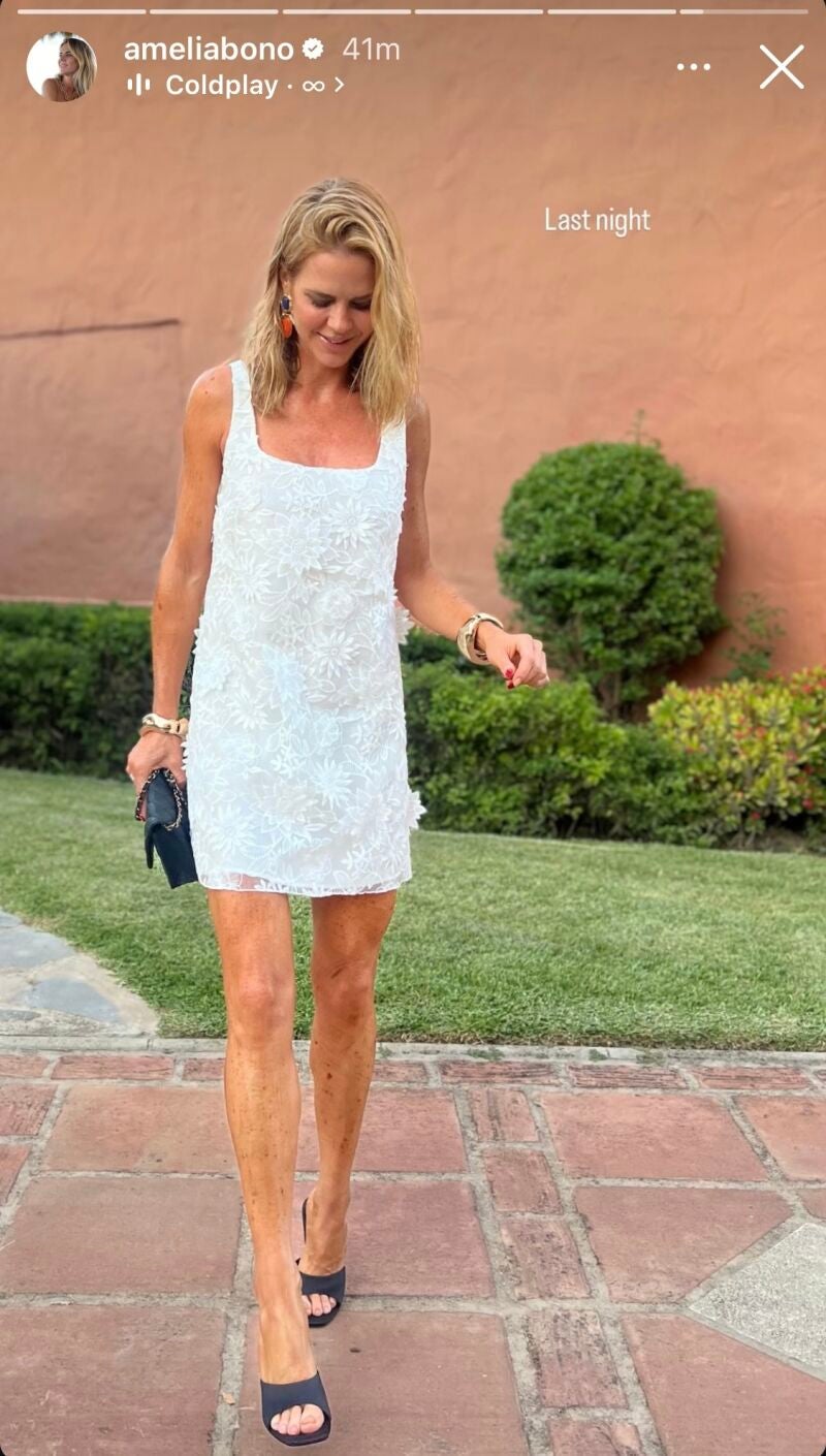 Amelia Bono con vestido de Zara.