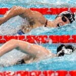 Katie Ledecky, en plena final de los 400 libres