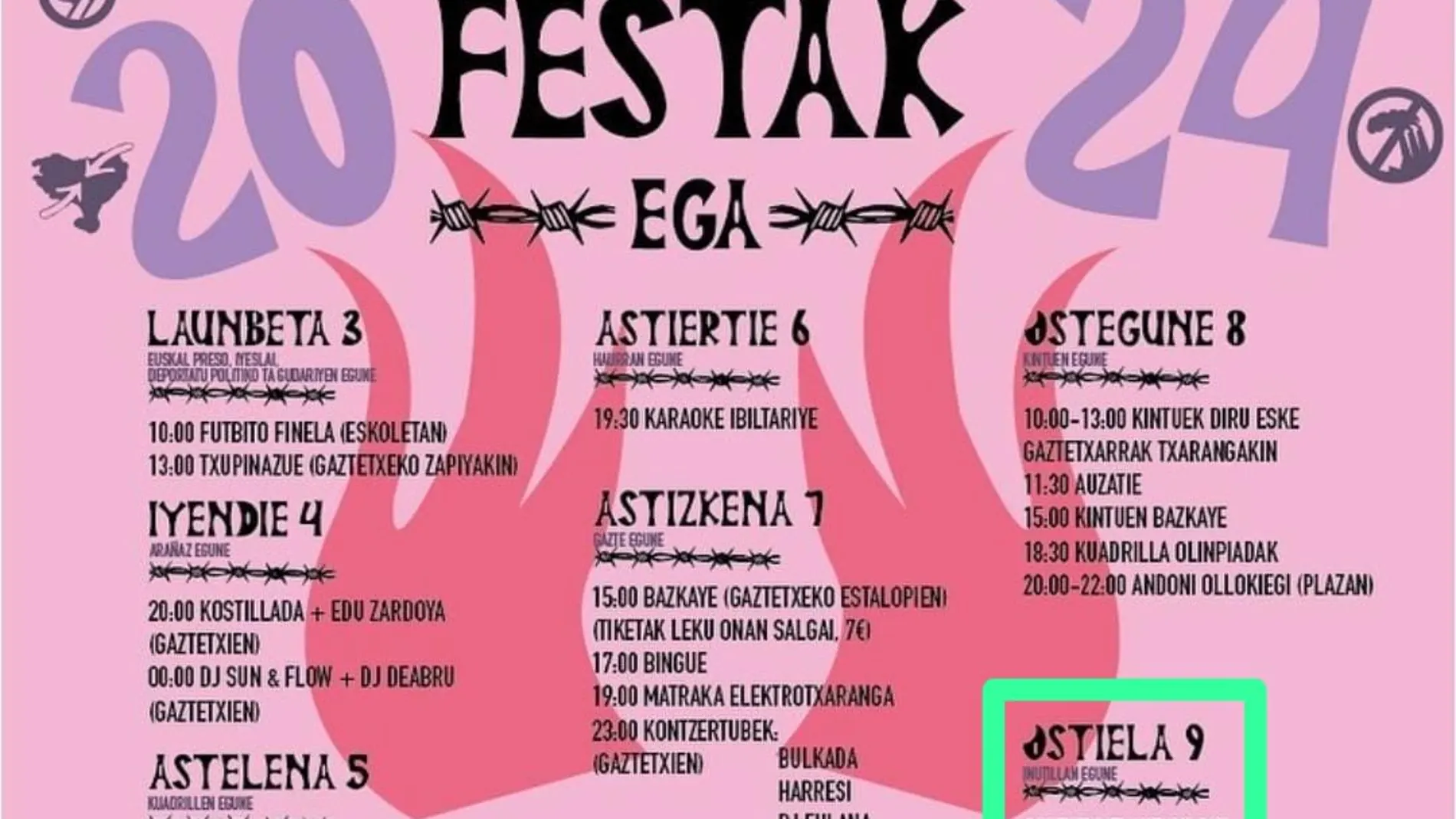 Cartel de Etxarri Aranatz donde se anuncia la celebración del "Día del inútil"