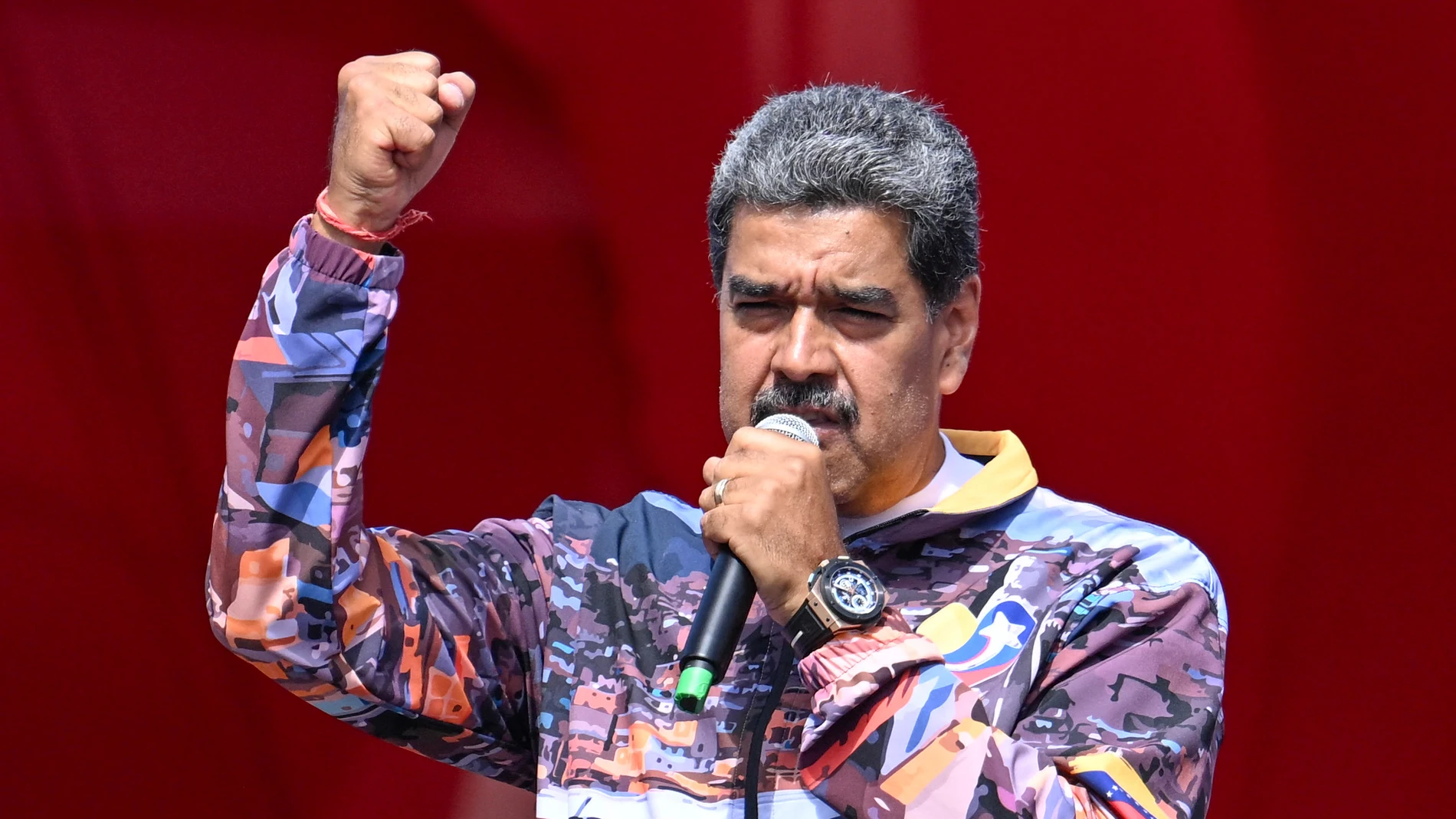 July 28, 2024: Maturin, Venezuela: NICOLAS MADURO, president of Venezuela, presented the July 28 elections as a choice between 'peace or war' in his speech at a rally in Maturin. 29/07/2024