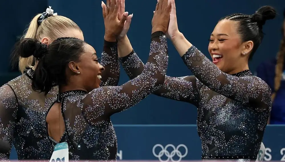 Simone Biles en los Juegos Olímpicos de París.