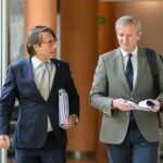 Alfonso Rueda, derecha, y el conselleiro de Hacienda, Miguel Corgos, en una imagen de archivo. 