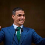 Rueda de prensa del Presidente del Gobierno, Pedro Sánchez, posterior al encuentro veraniego con el rey Felipe