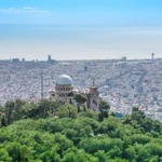 Vistas panorámicas de Bacelona cerca del Observatori Fabra