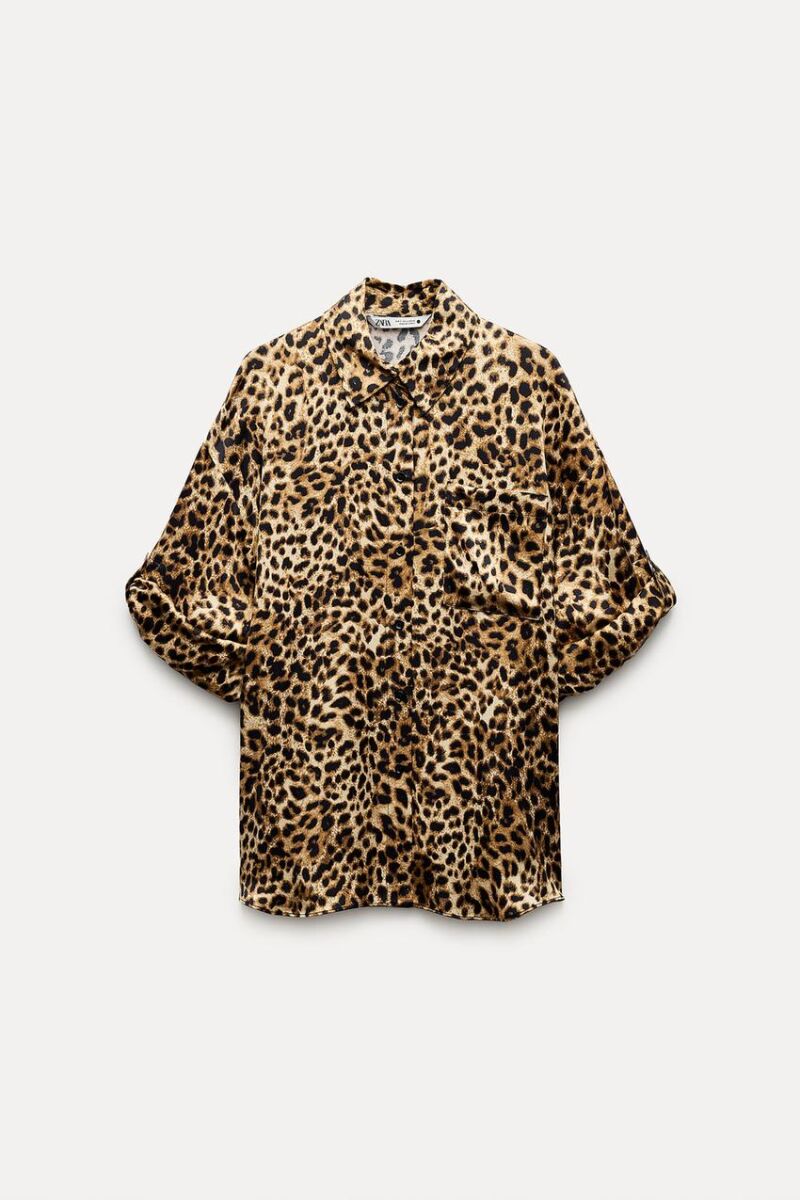 Camisa estampado animal zw collection