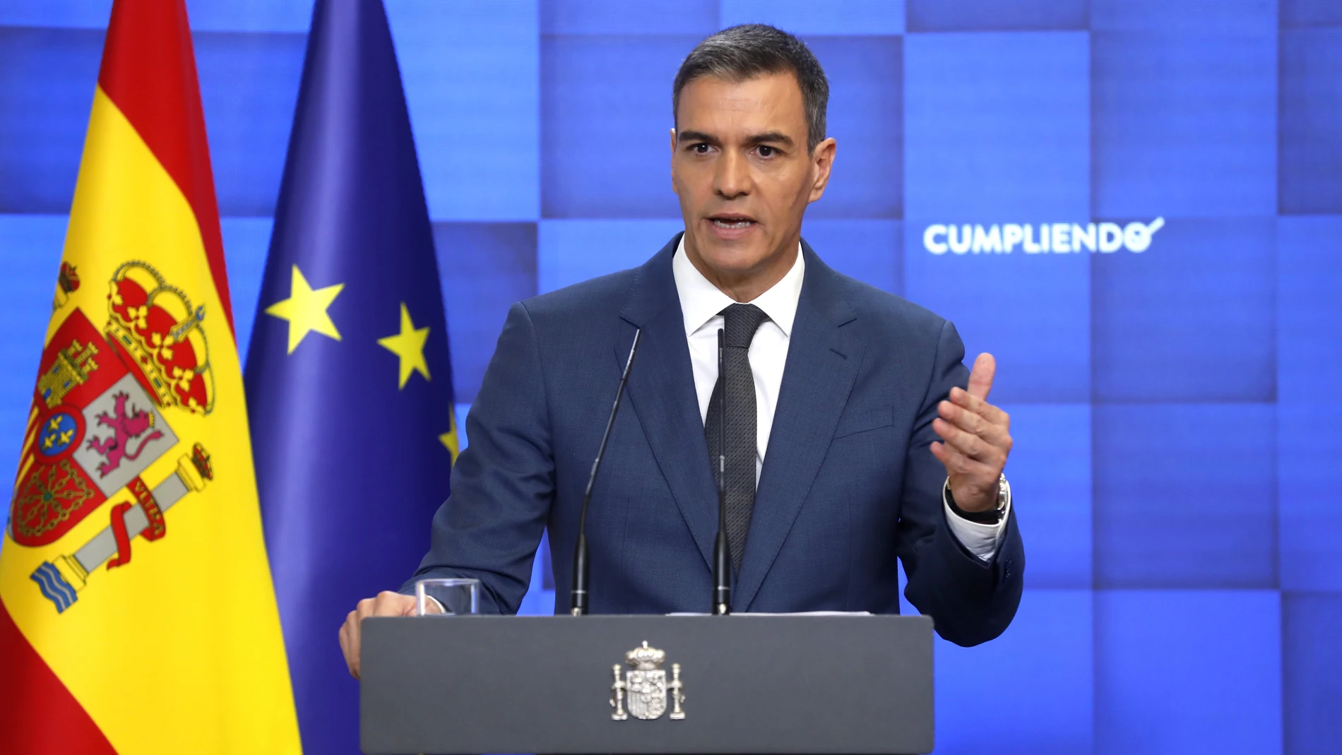 Balance politico del presidente del Gobierno Pedro Sánchez. © Jesús G. Feria.