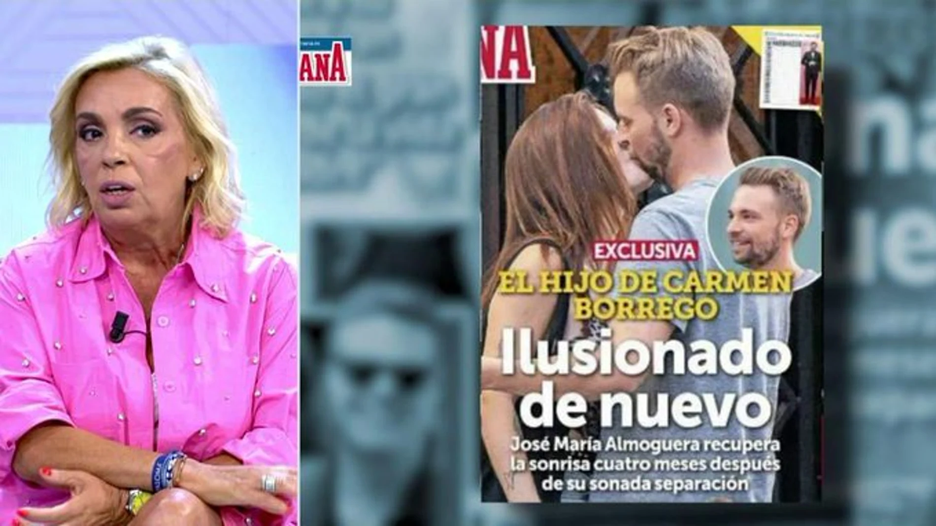 Carmen Borrego reacciona a las fotos de los besos de su hijo