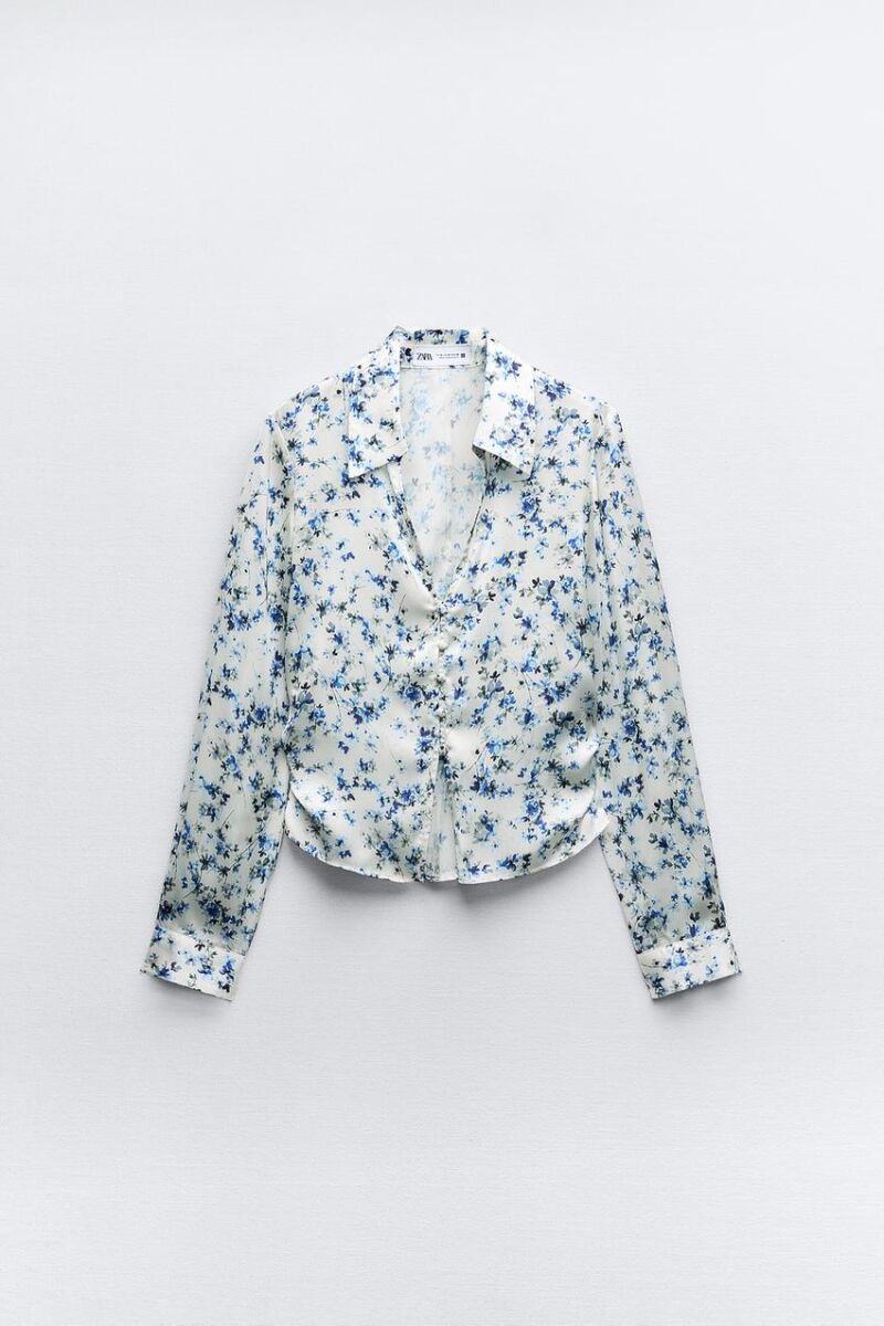 Camisa entallada estampada