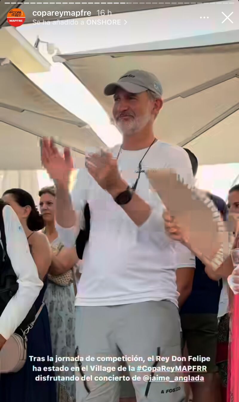 Don Felipe VI durante el concierto de Jaime Anglada en Palma de Mallorca