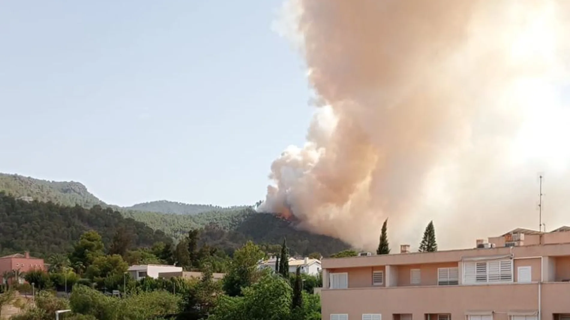 Incendio declarado en el paraje del Sequén, La Alberca, Murcia.