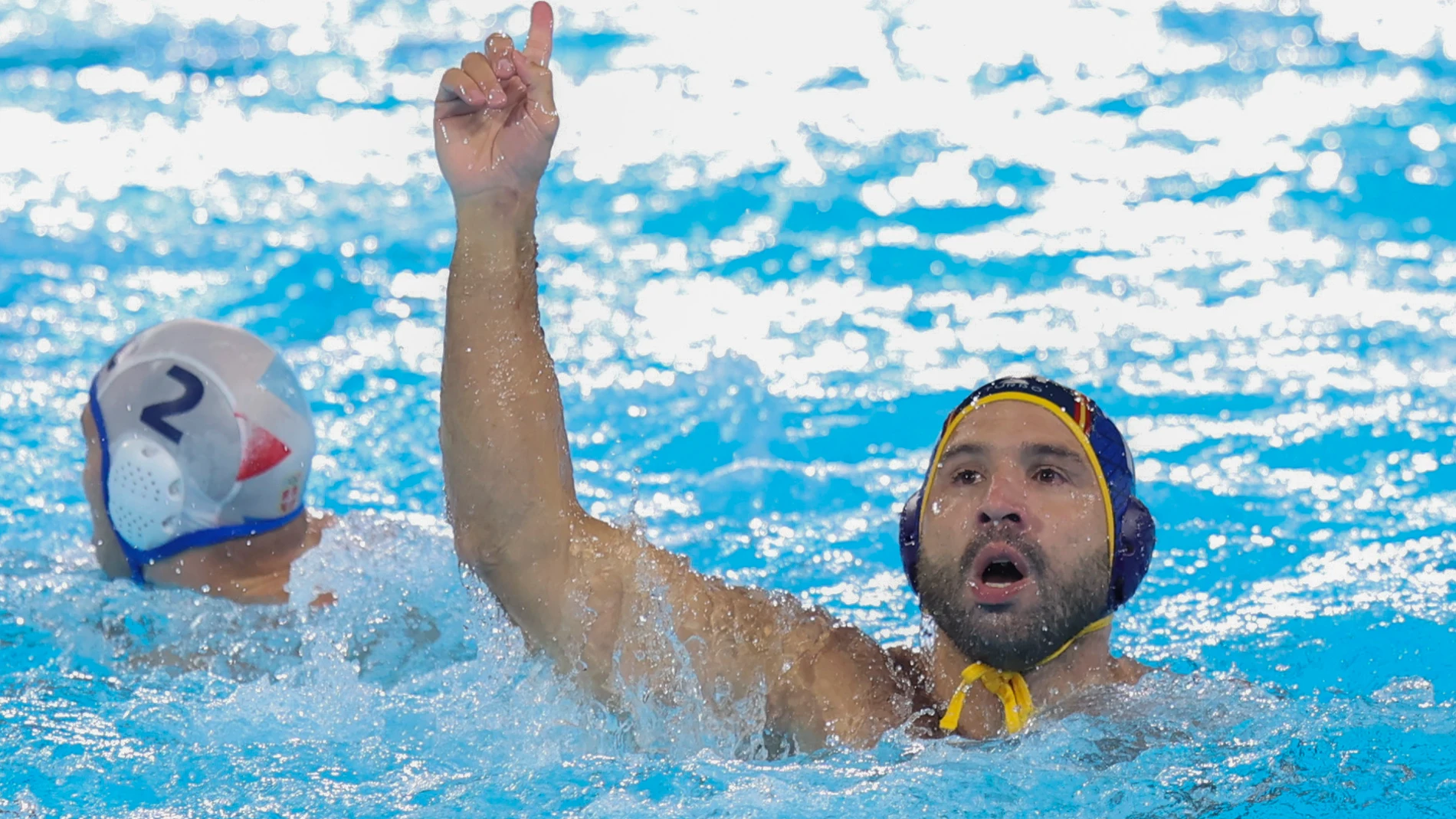 Felipe Perrone, autor de tres goles ante Serbia