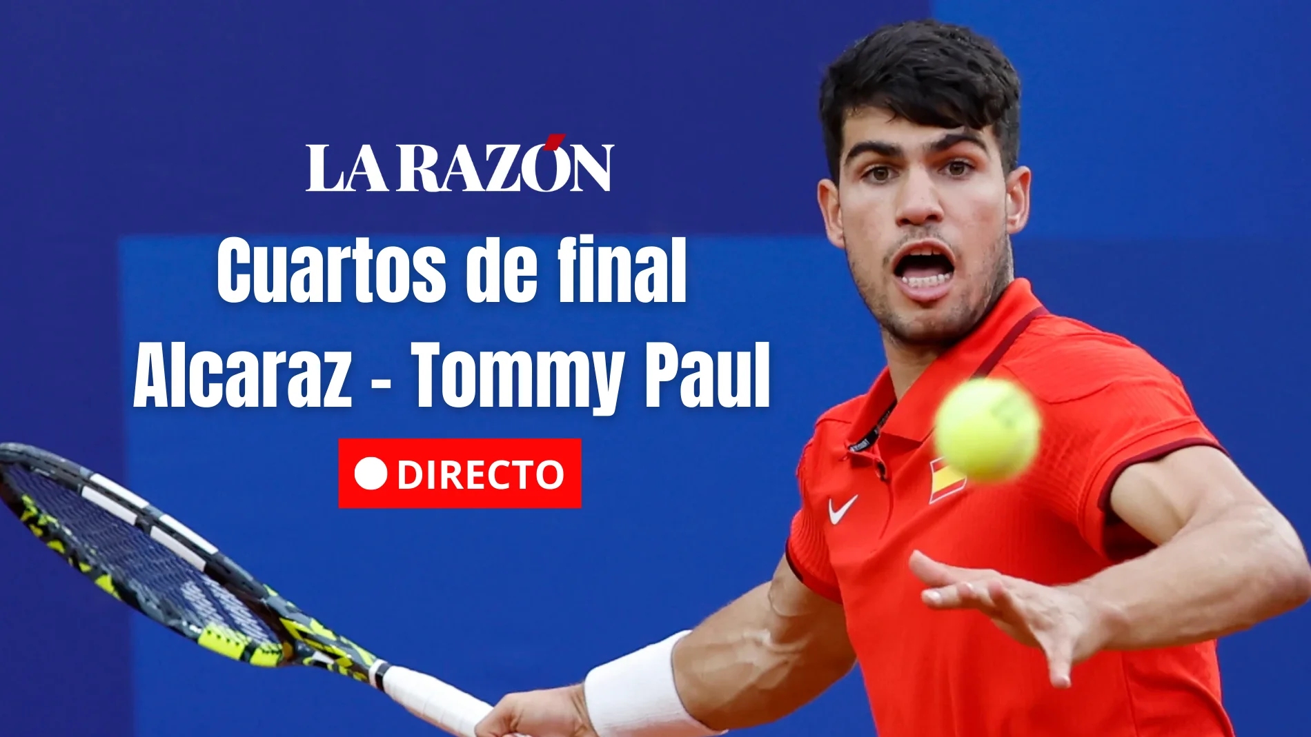 Alcaraz -Tommy Paul, en directo hoy Juegos Olímpicos París 2024