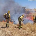 Incendios.- Investigan a 4 personas por el incendio de Loeches (Madrid), que comenzó por la chispa de una cosechadora