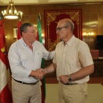 El presidente de la Diputación de Zamora, Javier Faúndez, y el delegado territorial de la Junta de Castilla y León en Zamora, Fernando Prada, mantienen una reunión institucional.