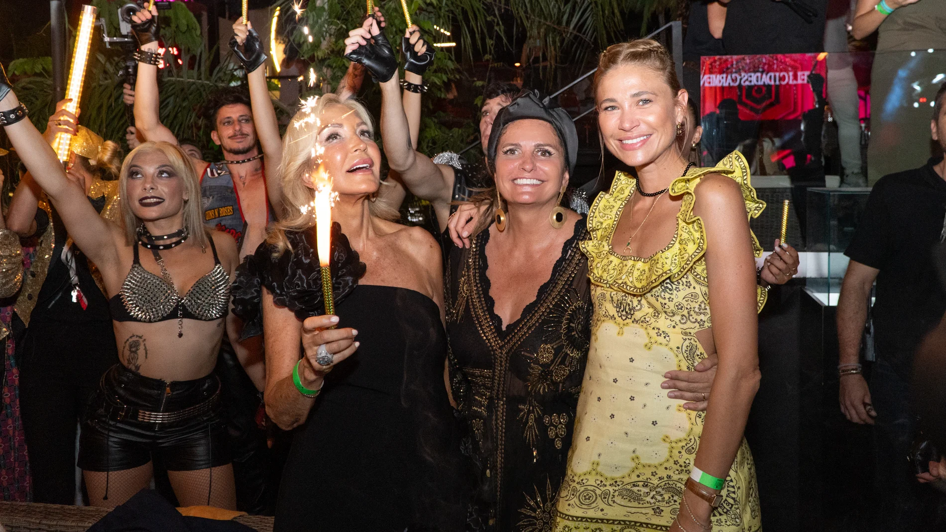 Carmen Lomana celebrando su cumpleaños en Marbella.