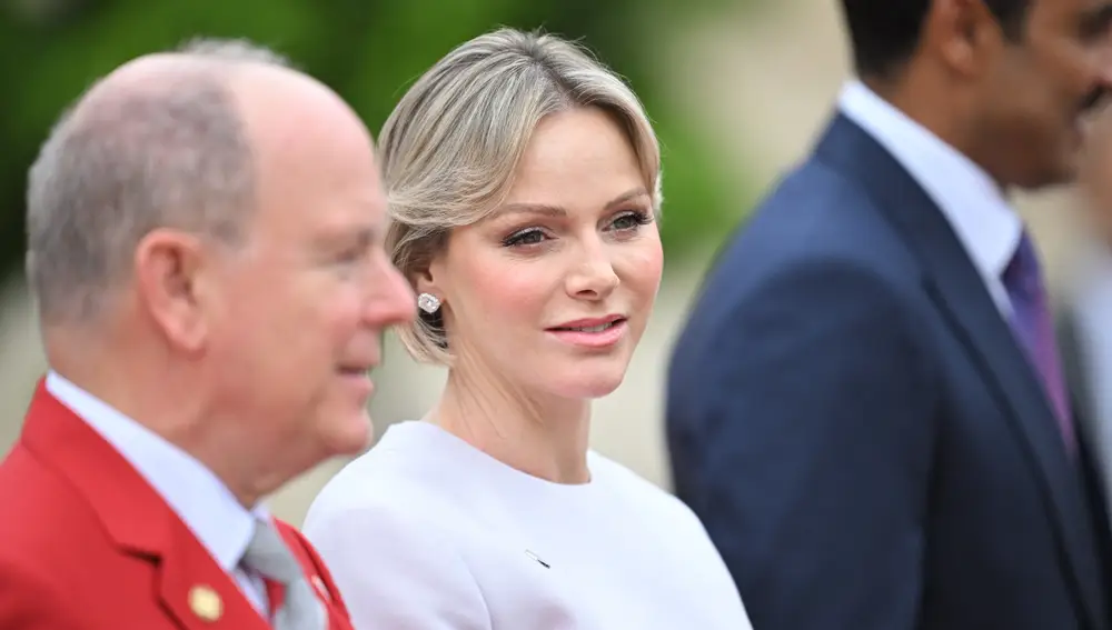 Alberto y Charlène de Mónaco en la ceremonia de apertura de los Juegos Olímpicos de París de 2024