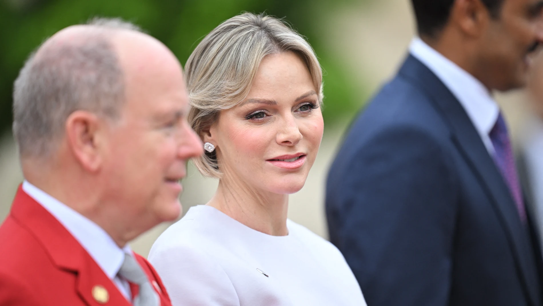 Alberto y Charlène de Mónaco en la ceremonia de apertura de los Juegos Olímpicos de París de 2024