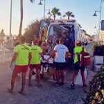 Imagen de la intervención de la ambulancia