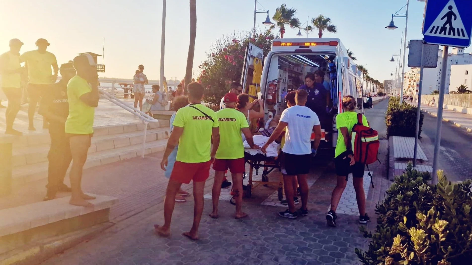 Imagen de la intervención de la ambulancia